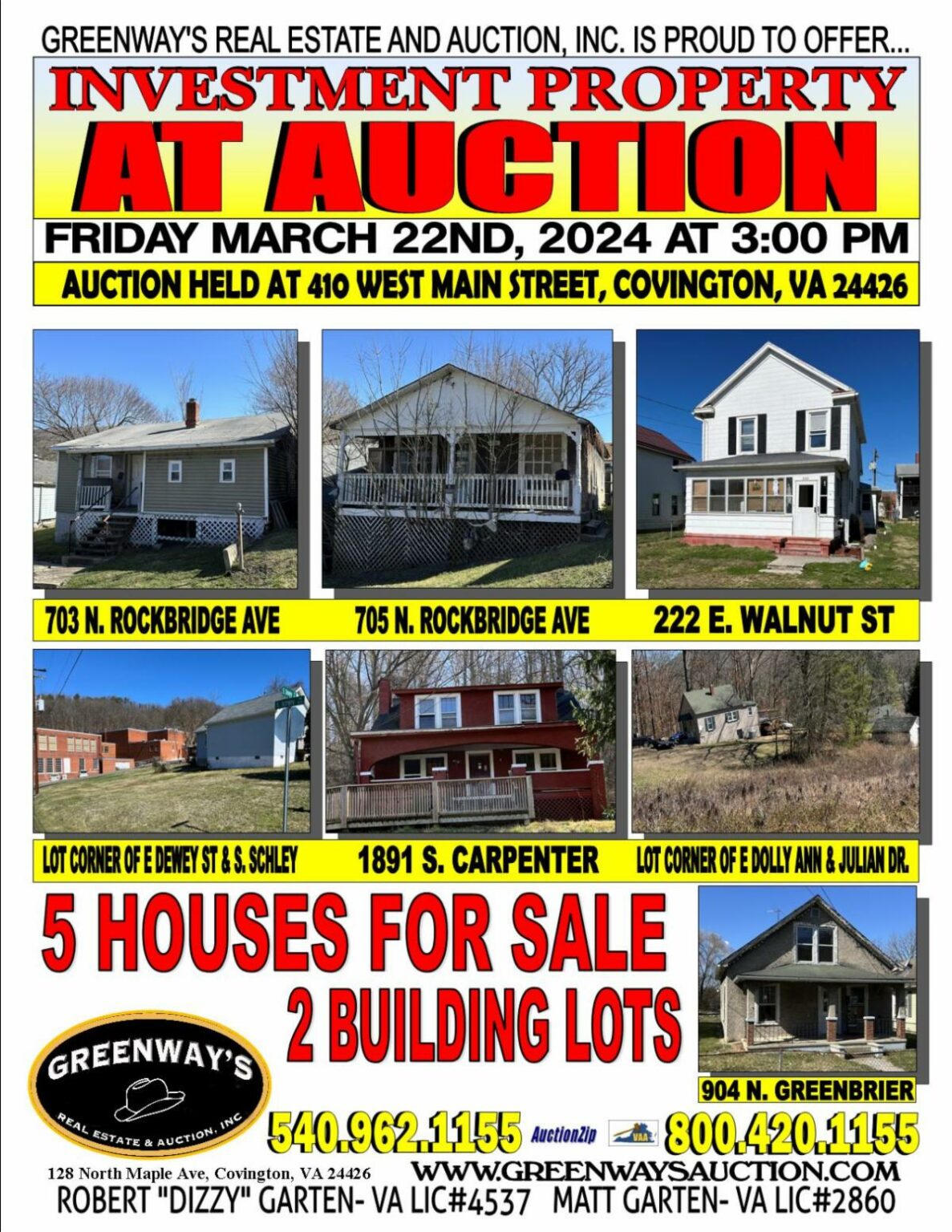 7 pieces of Real Estate – Greenway's Real Estate and Auction